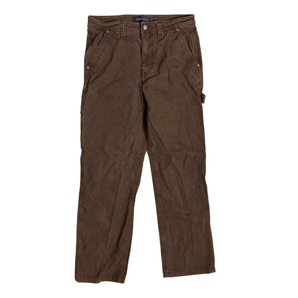 Aeropostale Baggy Carpenter Pants Brown Cotton Utility Workwear Small